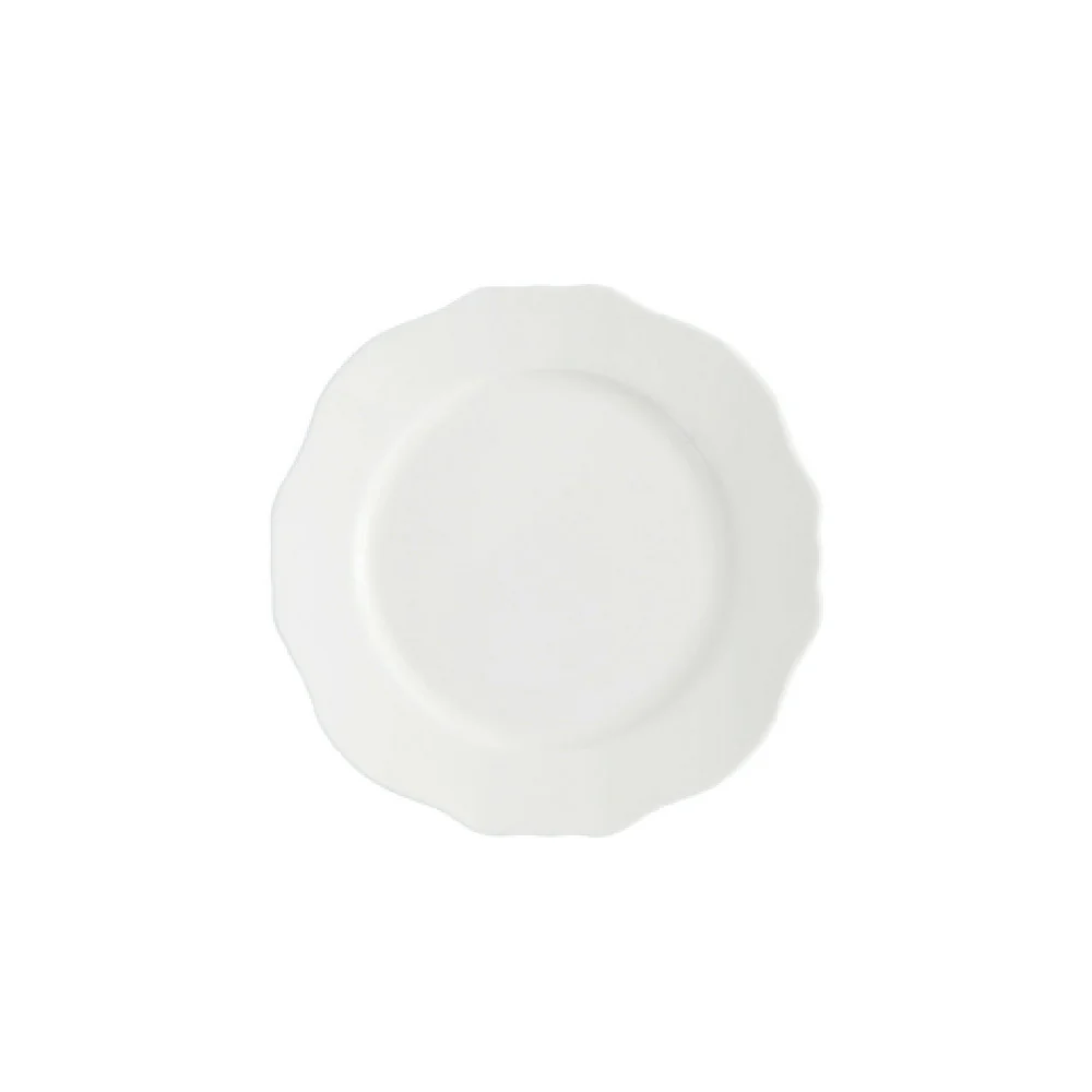 Fortessa RRP.CONTESSA.03 6.5 Inch Round Plate with Flat Edge White
