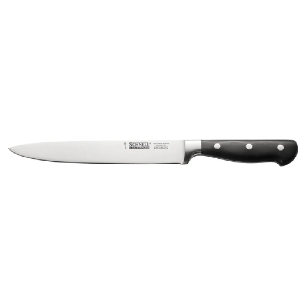 CAC China KFCV-G80 8 Inch Black Handle Forged Carving Knife High Carbon Steel