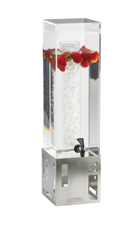 Cal Mil 1602-3-55 7-1/2 Inch Beverage Dispenser Ice Chamber Stainless Steel
