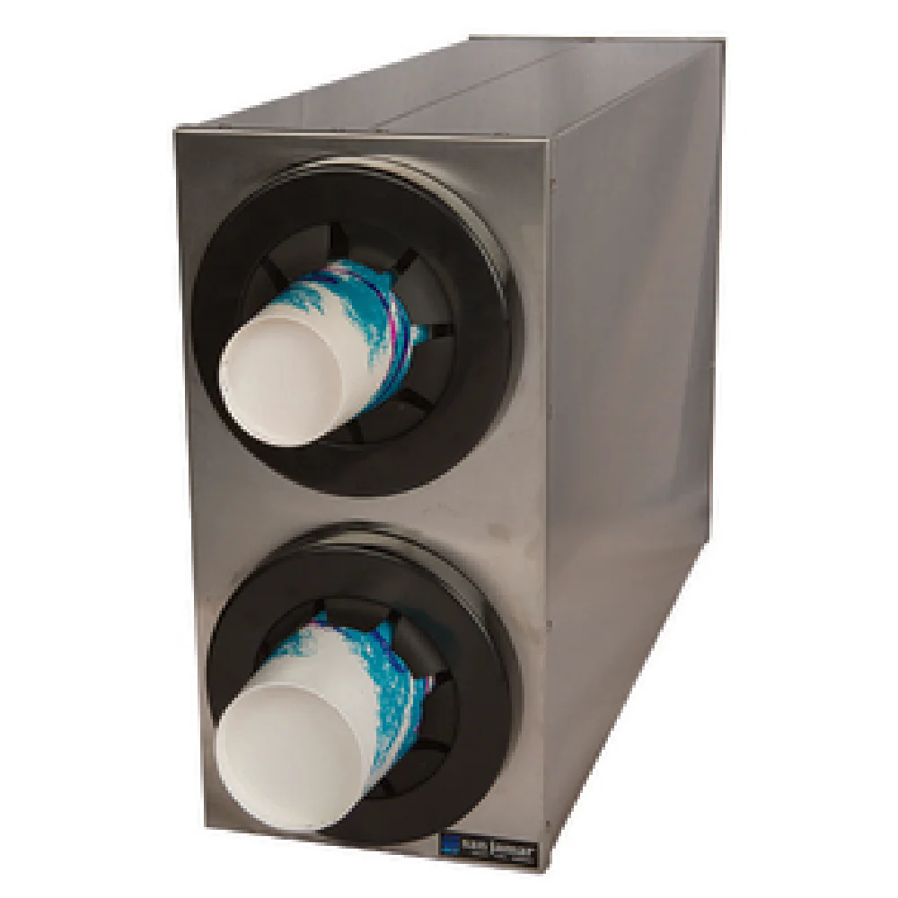 San Jamar C2852 24-3/8 Inch Beverage Dispenser Box System with 2 Cup Dispensers Stainless Steel