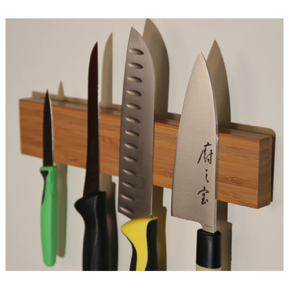 Mercer Culinary M30730BM 12 Inch Magnetic Bar Bamboo Tool Holder with Recessed Magnets Mercer Culinary M30730BM 12 Inch Magnetic Bar Bamboo Tool Holder with Recessed Magnets
