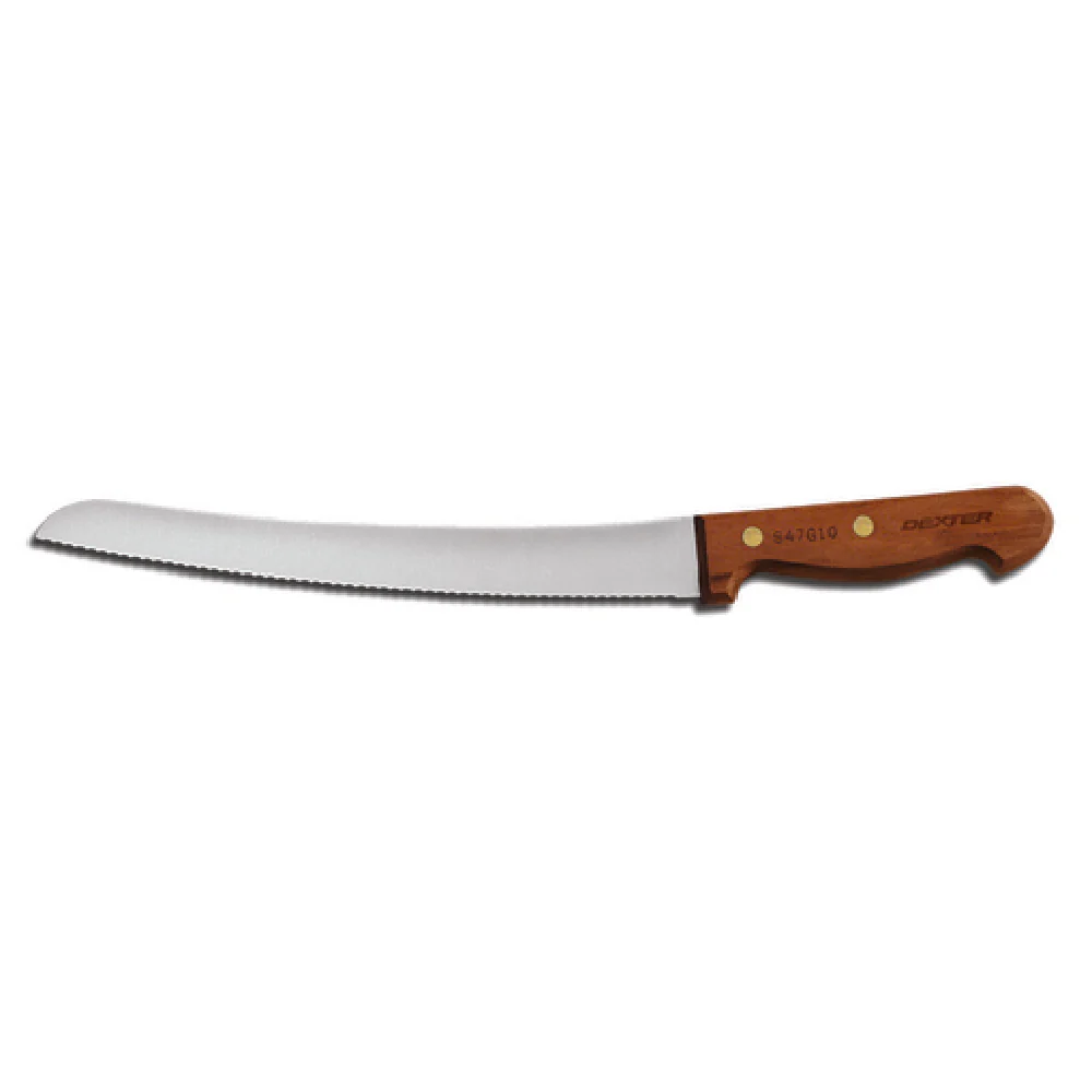 Dexter Russell S47G10-PCP 10 Inch Blade 10 Inch Knife Curved Wood Handle High Carbon Stainless Steel