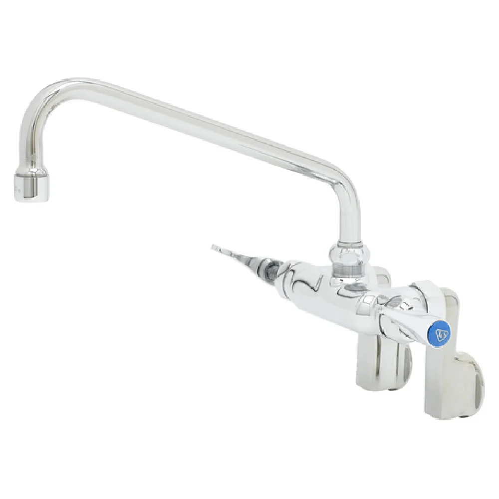 T&S Brass B-0235-61X-CREK Adjustable Centers Double Pantry Faucet with Swivel Spout