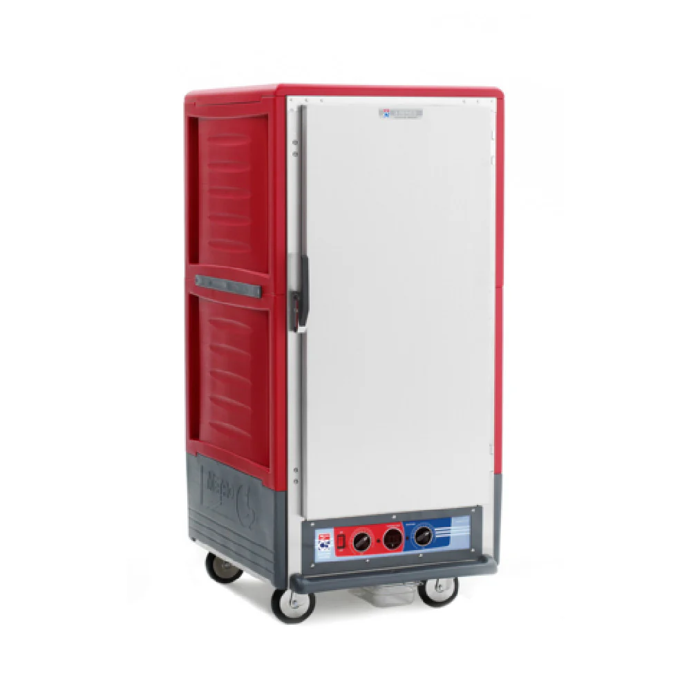 Metro C537-MFS-U 27 Inch Moisture Heated Holding Proofing Cabinet Mobile Aluminum with Red Insulation Armour
