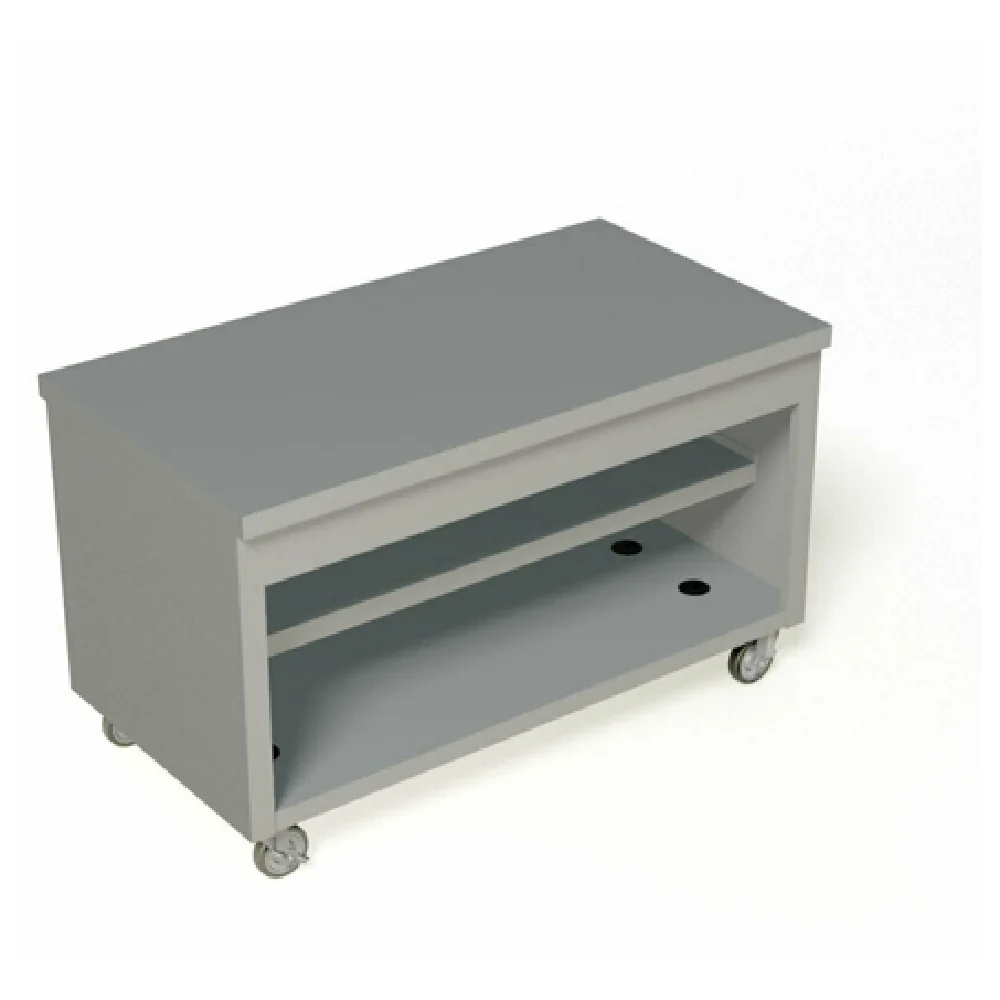 Duke TST-60PG_217154 60 Inch Stainless Steel Mobile Utility Counter with Undershelves