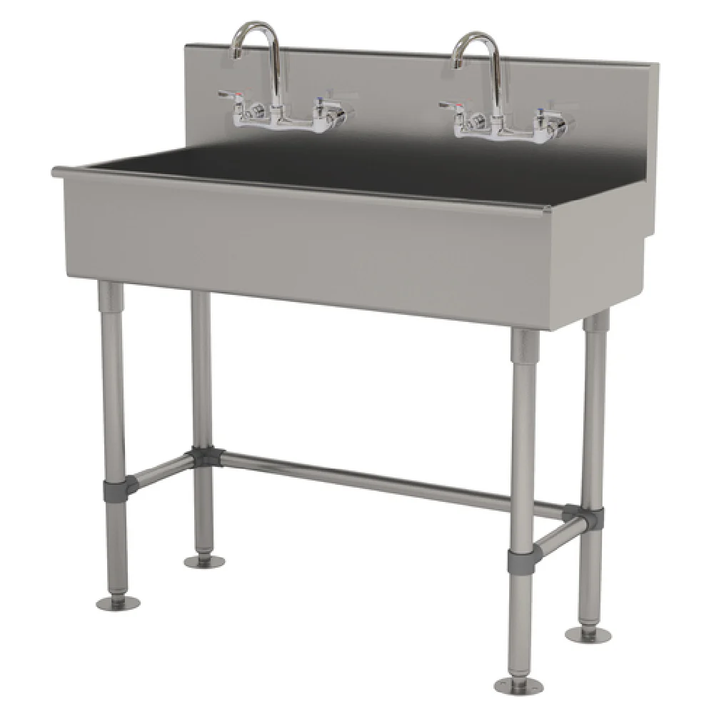 Advance Tabco 19-FM-48-F 48 Inch Multiwash Hand Sink with Stainless Steel Legs Advance Tabco 19-FM-48-F 48 Inch Multiwash Hand Sink with Stainless Steel Legs