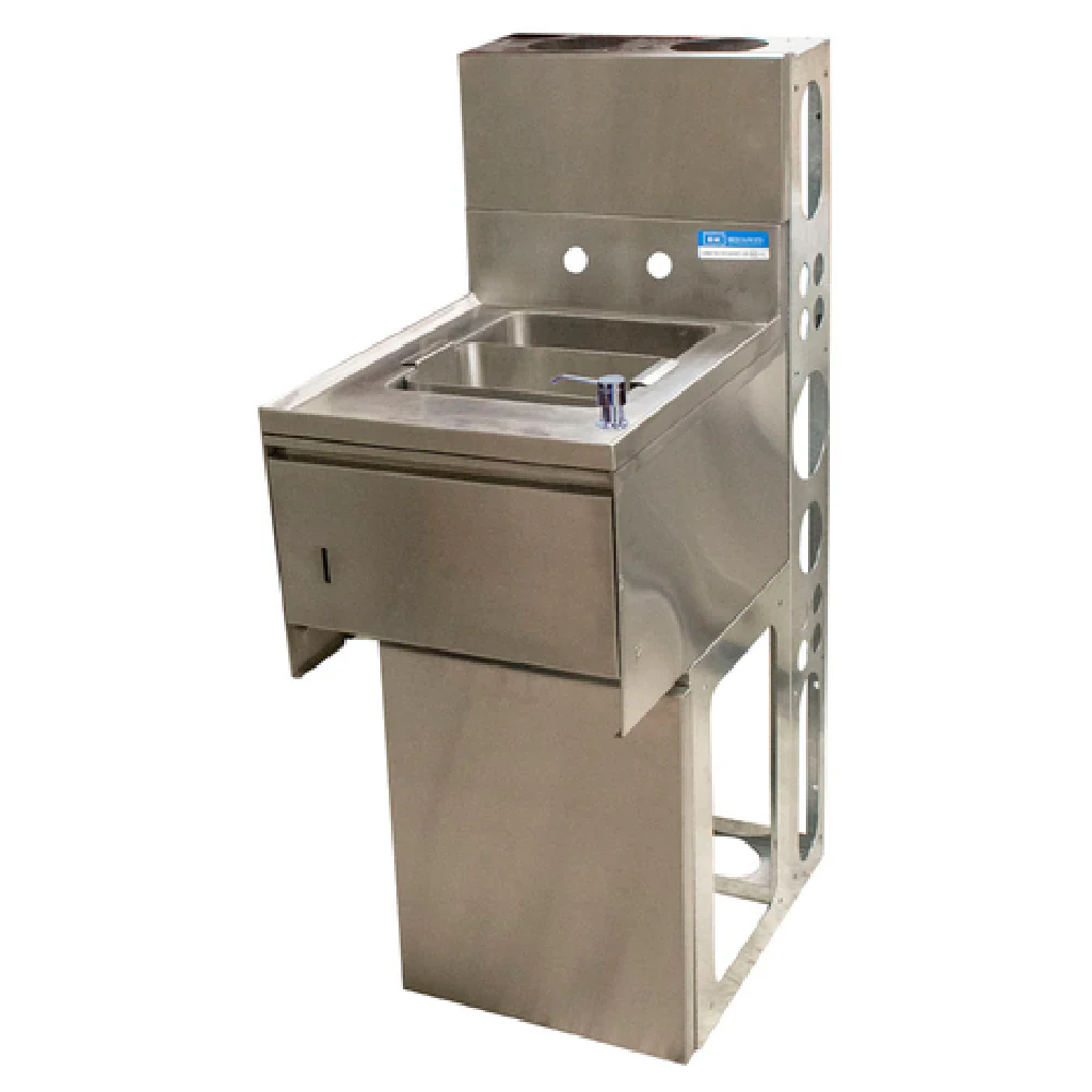 BK Resources UBDW-18-1012HST-12PG 12-1/2 Inch Dump Sink Stainless Steel with Faucet and Soap Dispenser BK Resources UBDW-18-1012HST-12PG 12-1/2 Inch Dump Sink Stainless Steel with Faucet and Soap Dispenser