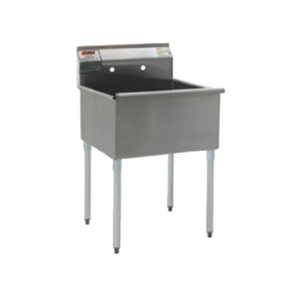 Eagle 1818-1-16/4-1X 19 Inch Utility Sink 16 Gauge Stainless Steel One Compartment with Basket Drain