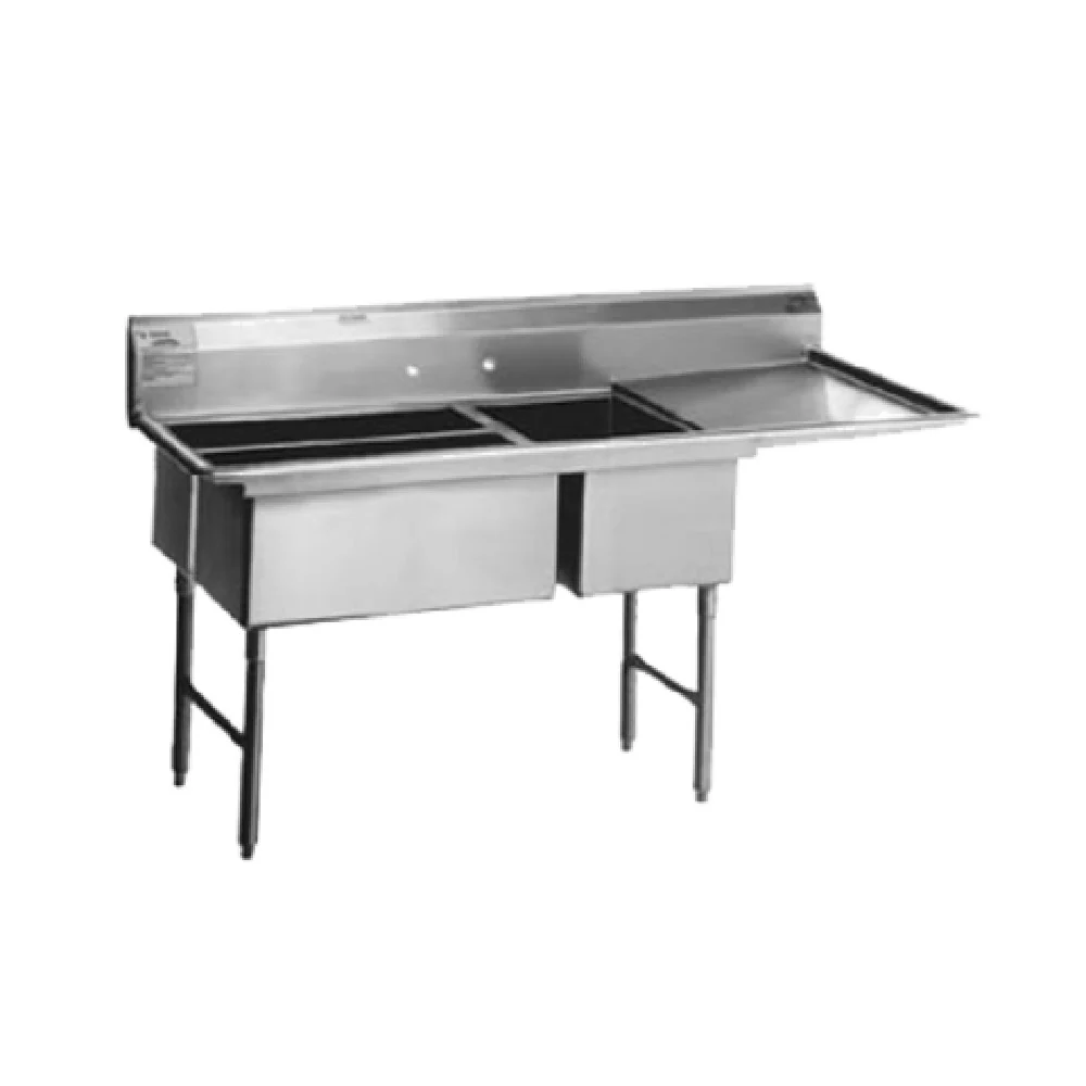 Eagle SFN3052-3-18R-14/3 75 Inch Spec-Master Supermarket Meat Platter Sink with 3 Bowls and Right Drainboard Eagle SFN3052-3-18R-14/3 75 Inch Spec-Master Supermarket Meat Platter Sink with 3 Bowls and Right Drainboard