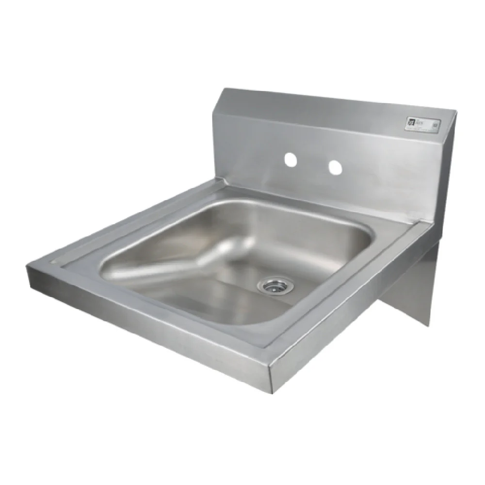 John Boos PBHS-W-1416ADAS-X 14 Inch Hand Sink Wall Mounted Stainless Steel with Splash Mount