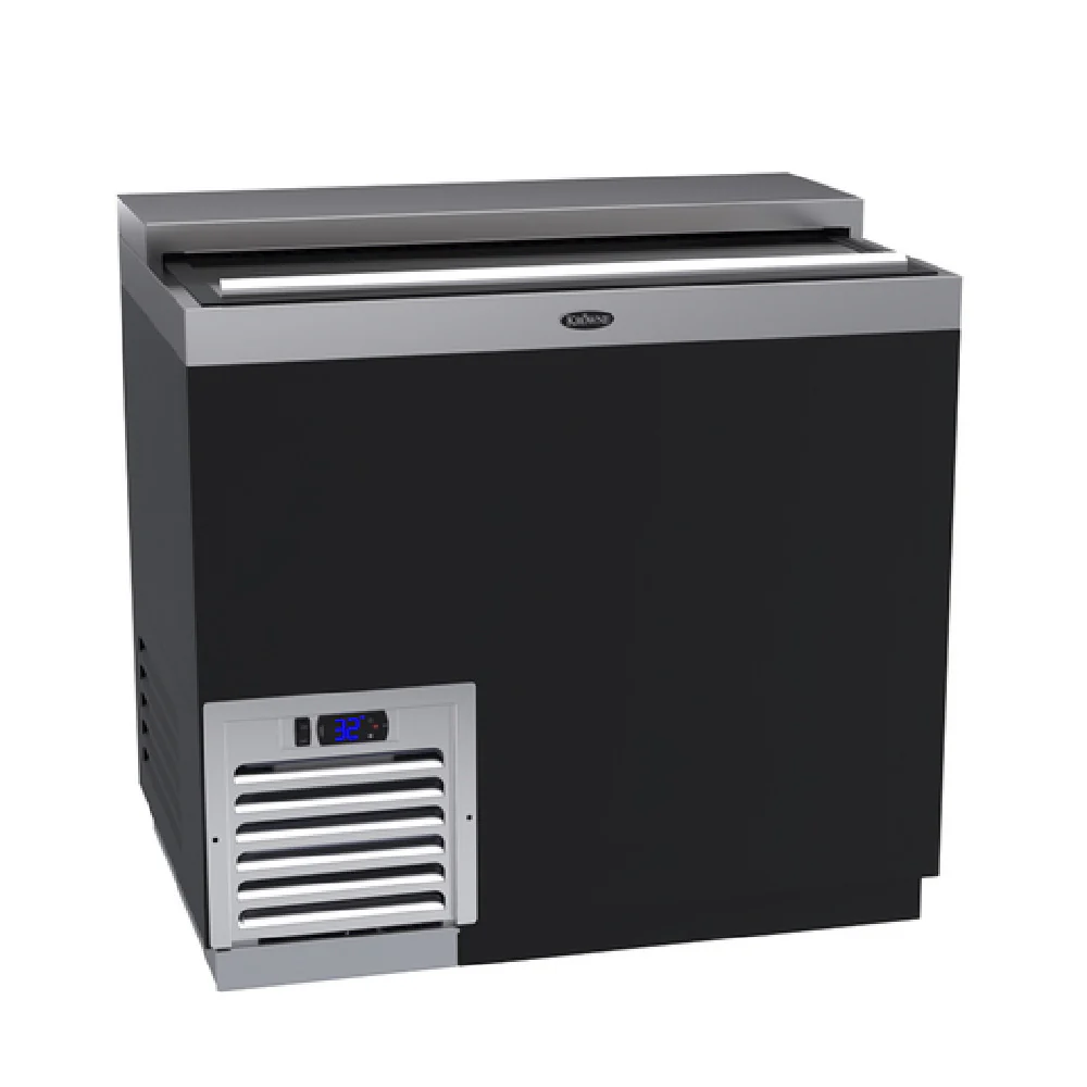 Krowne MC36B 36 Inch Underbar Glass Froster Slide Top Refrigeration Stainless Steel with Automatic Defrost