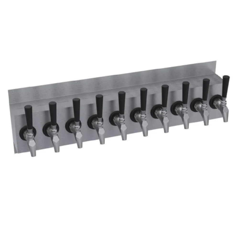 Krowne KWM-10S 30 Inch Wall Mount Drip Tray Glycol Cooled Draft Beer Tower Stainless Steel Faucets Handles And Faucets Not Included