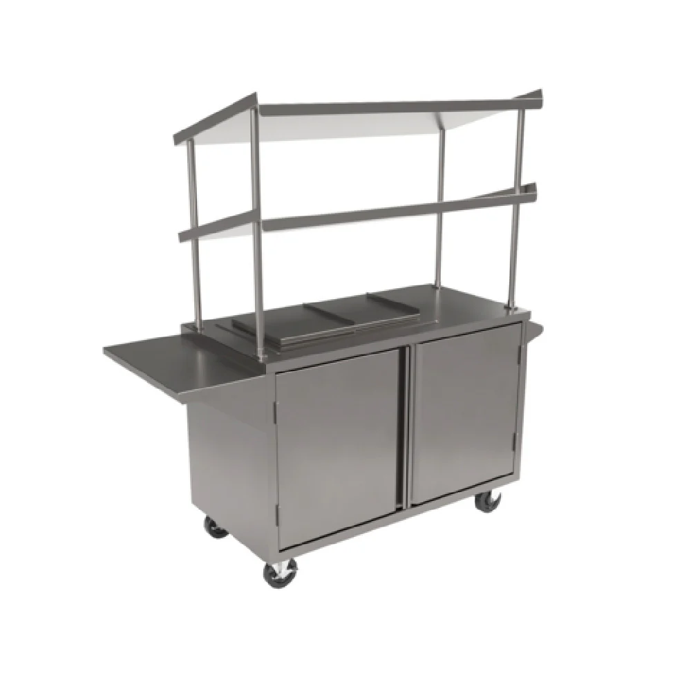 BK Resources MSC-2448 48 Inch Serving Cart with Locking Cabinet Stainless Steel BK Resources MSC-2448 48 Inch Serving Cart with Locking Cabinet Stainless Steel