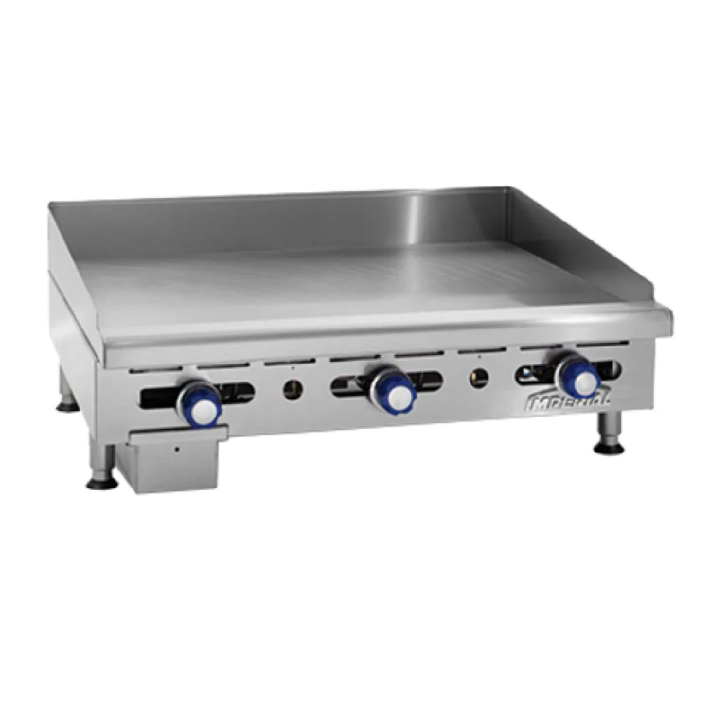 Imperial IMGA-2428 1_NAT 24 Inch Griddle Gas with 2 Burners 60000 BTU Imperial IMGA-2428 1_NAT 24 Inch Griddle Gas with 2 Burners 60000 BTU