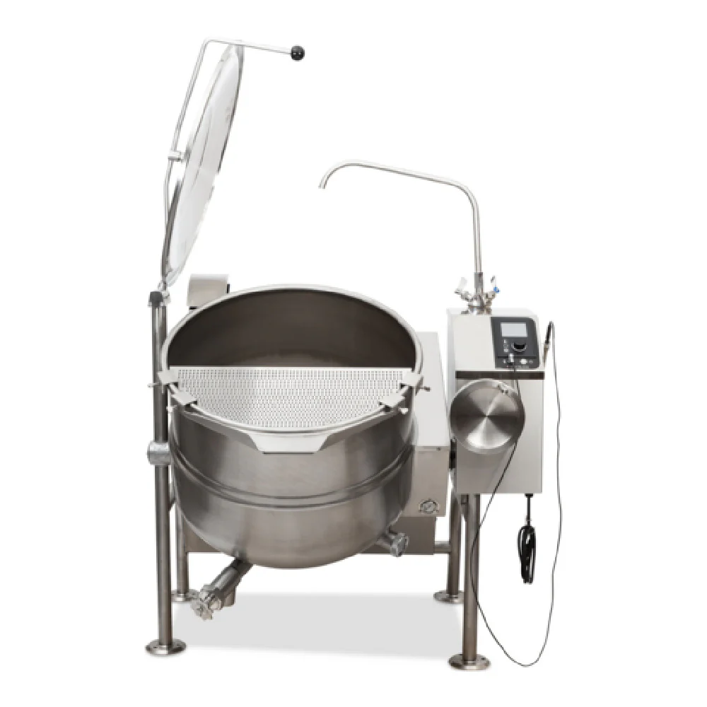 Cleveland KGL40TPQS 40 Gallon Gas Tilting Kettle 316 Stainless Steel 140000 BTU