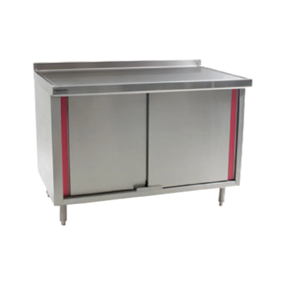 Eagle UCBH24120SEM 120 Inch Stainless Steel Work Table Cabinet Base with Hinged Doors