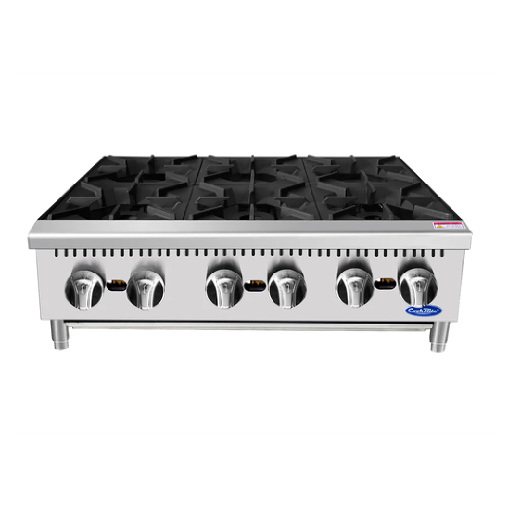 Atosa ACHP-6_NAT 36 Inch CookRite Hotplate Gas with 6 Burners 192000 BTU Atosa ACHP-6_NAT 36 Inch CookRite Hotplate Gas with 6 Burners 192000 BTU