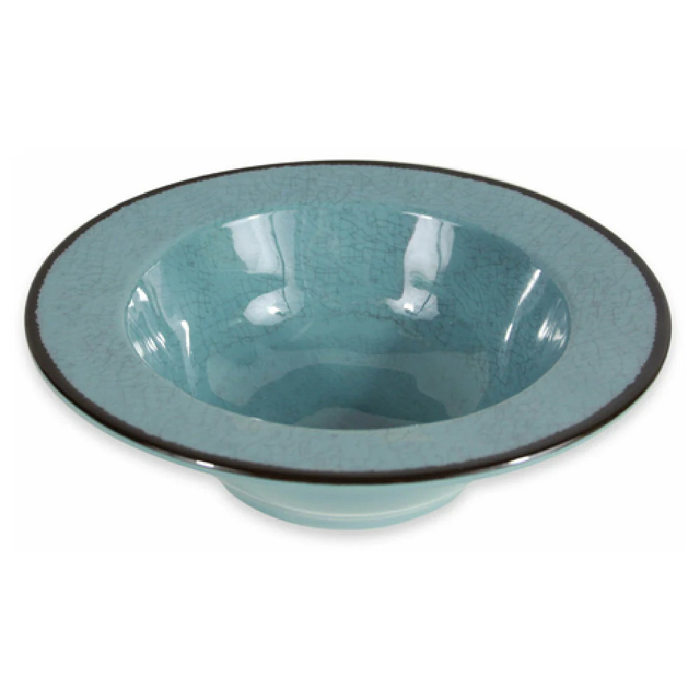 GET Enterprises DB8M-CB 8 Inch 18 Oz Soup Salad Pasta Bowl Melamine Crackled Blue