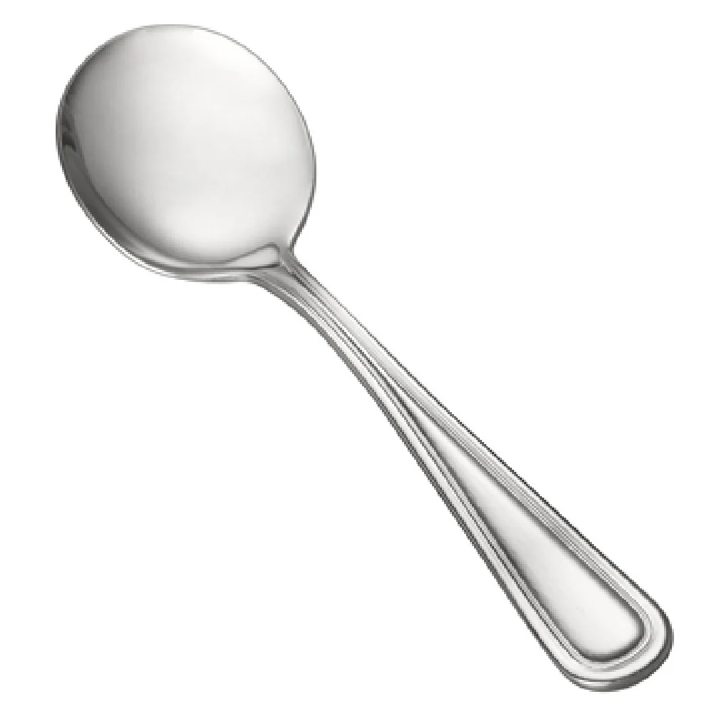 CAC China 3002-04 6-3/8 Inch Extra Heavy Weight Bouillon Spoon 18/0 Stainless Steel