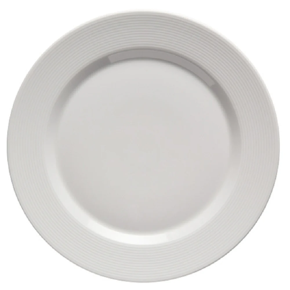 GET Enterprises PA1647922912 12-2/5 Inch Round Plate China Porcelain Rolled Edge