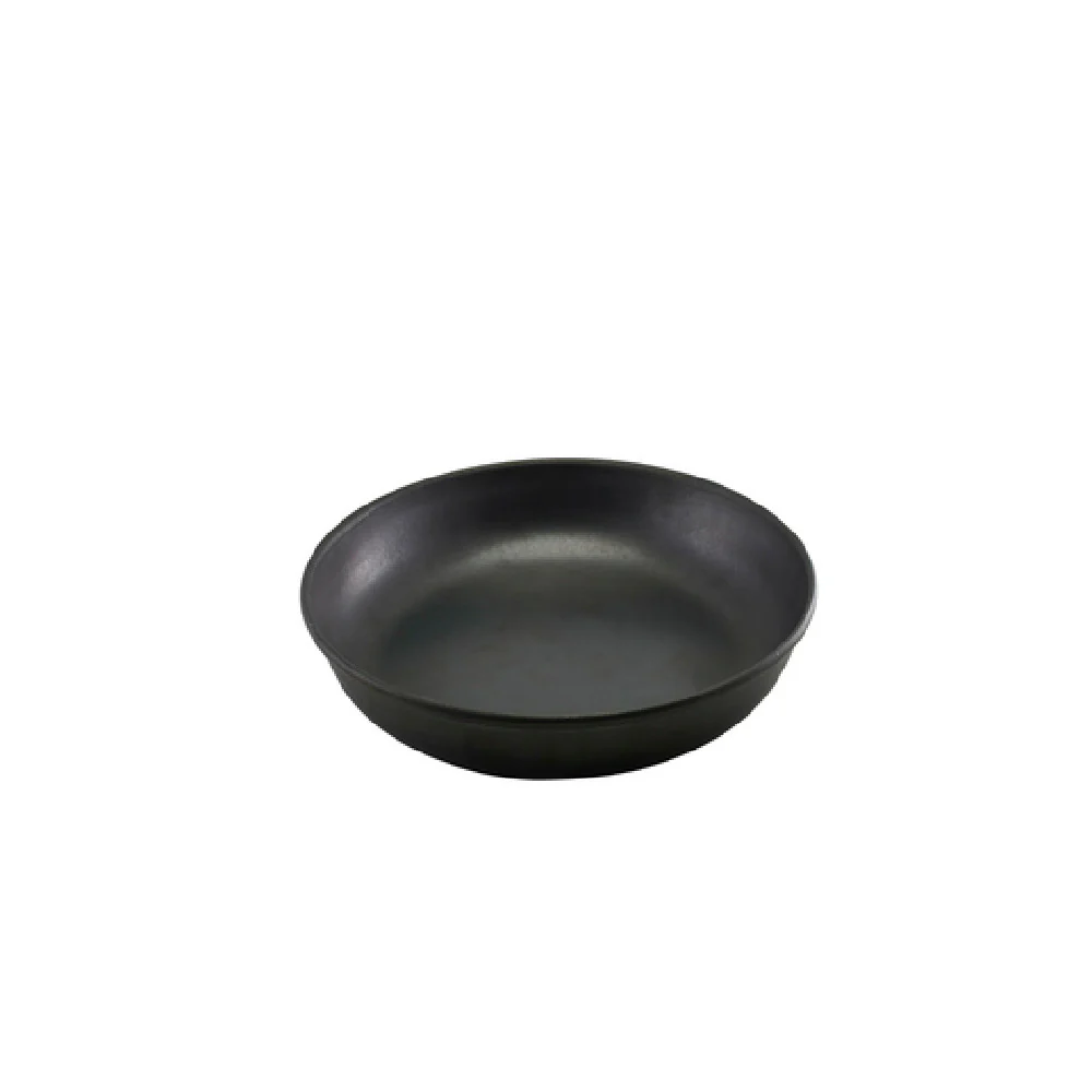 Steelite GWSCP24BKV 9-3/4 Inch Coupe Plate Black Stainless Steel - Case