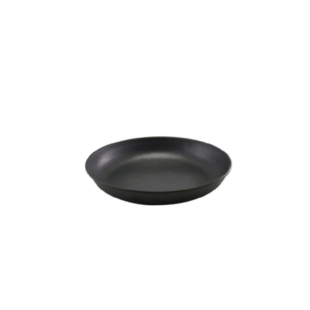 Steelite GWSCP24BKV 9-3/4 Inch Coupe Plate Black Stainless Steel - Case Steelite GWSCP24BKV 9-3/4 Inch Coupe Plate Black Stainless Steel - Case