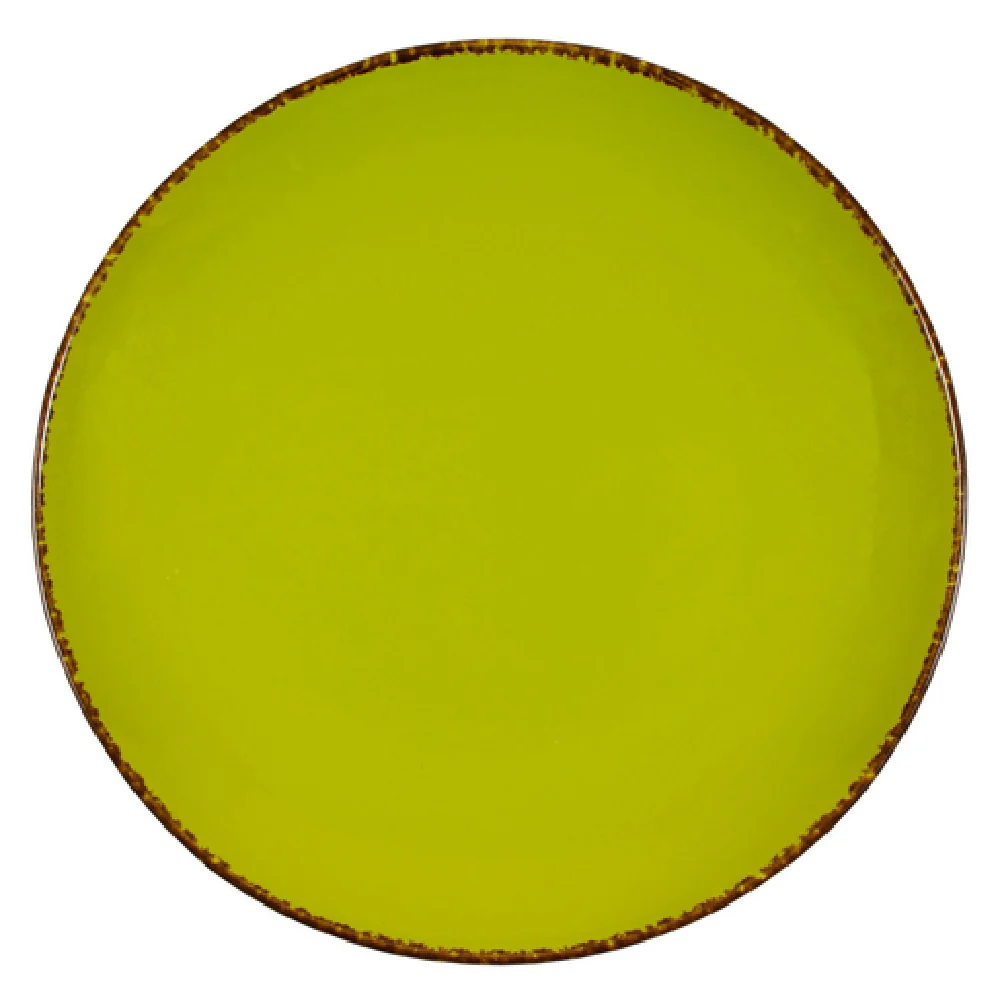 Vertex China WLG-C21 12 Inch Round Coupe Plate Porcelain with Hand Painted Rim