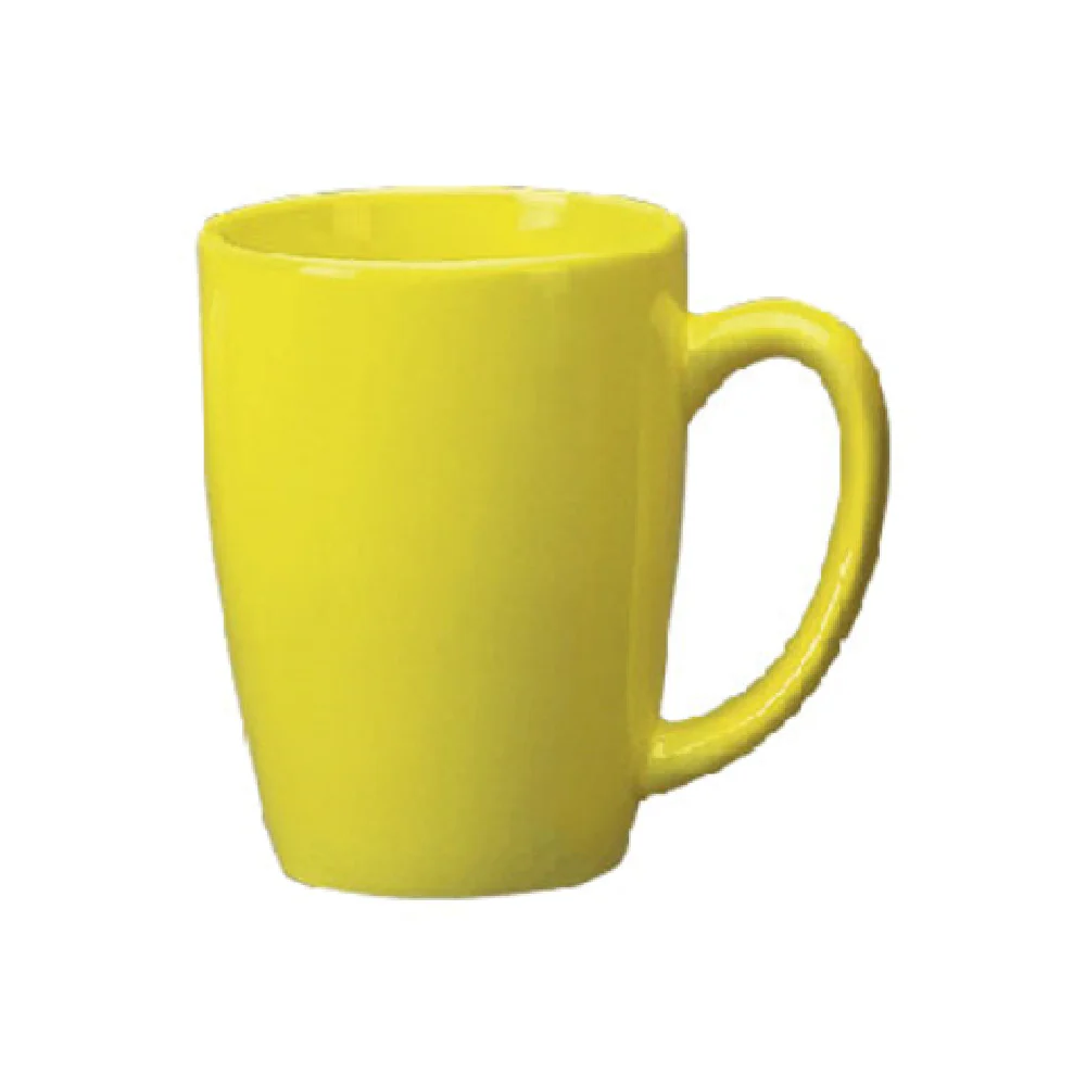 International Tableware 8286-242 14 Oz Cup Round With Handle Ceramic Yellow
