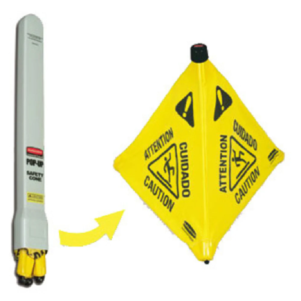 Rubbermaid FG9S0100YEL 21 Inch Yellow Safety Cone Wet Floor - Pop-up Rubbermaid FG9S0100YEL 21 Inch Yellow Safety Cone Wet Floor - Pop-up