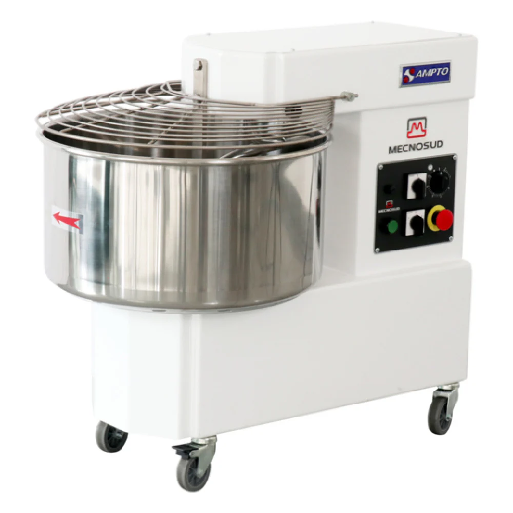 AMPTO IM44DUS 33 Inch Spiral Dough Mixer 2-speed 62 lb Flour Capacity with Bowl Guard Dough Hook Kneading Bar