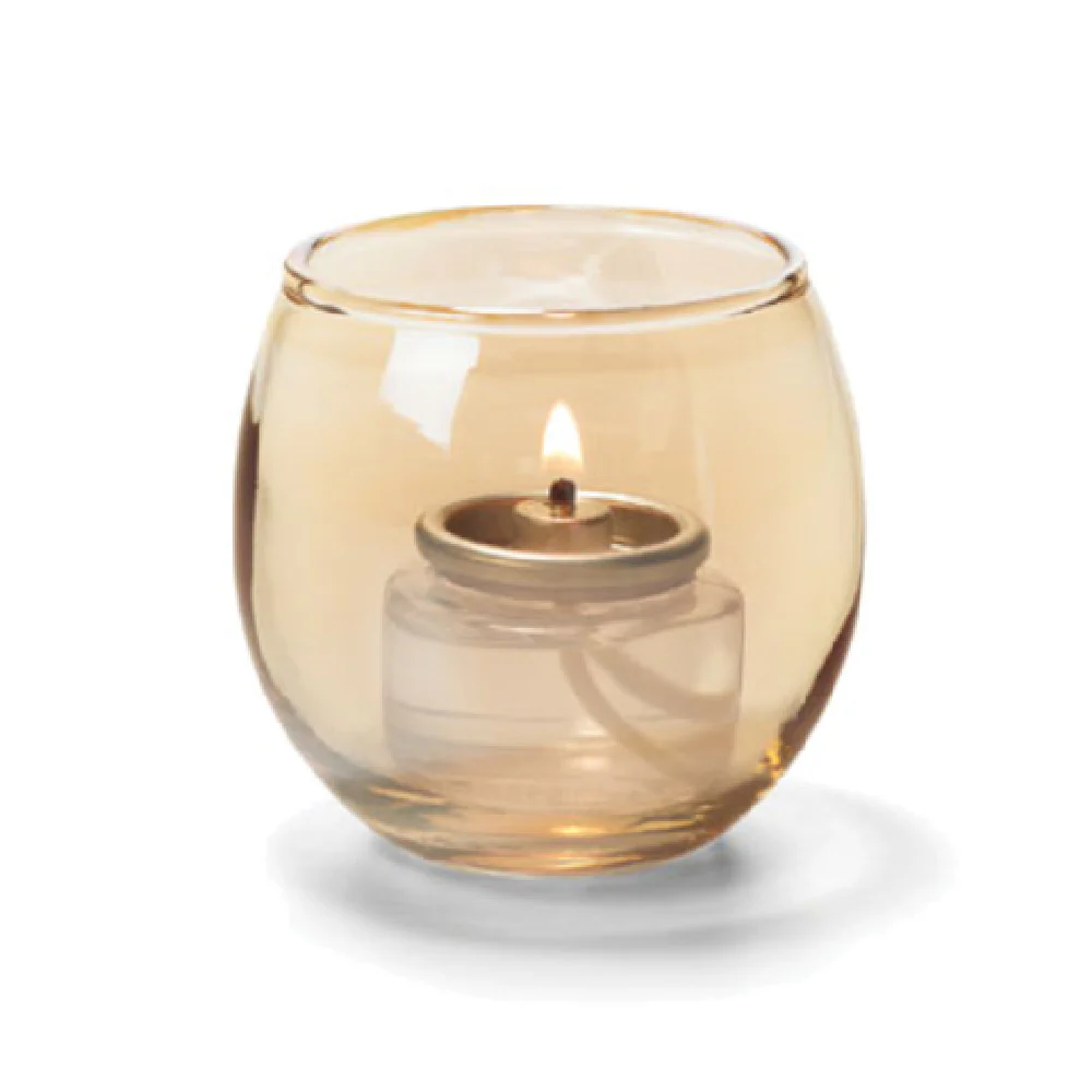 Hollowick 5119G 2-5/8 Inch Tealight Lamp Bubble Style Glass Gold Lustre Hollowick 5119G 2-5/8 Inch Tealight Lamp Bubble Style Glass Gold Lustre