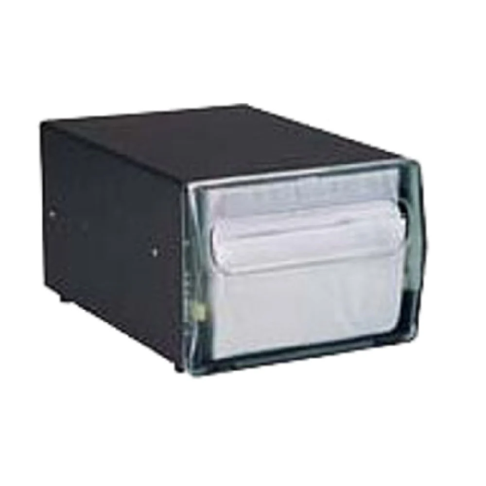 Vollrath 7512-06 8 Inch Napkin Dispenser Counter Type Steel Black Clear Face