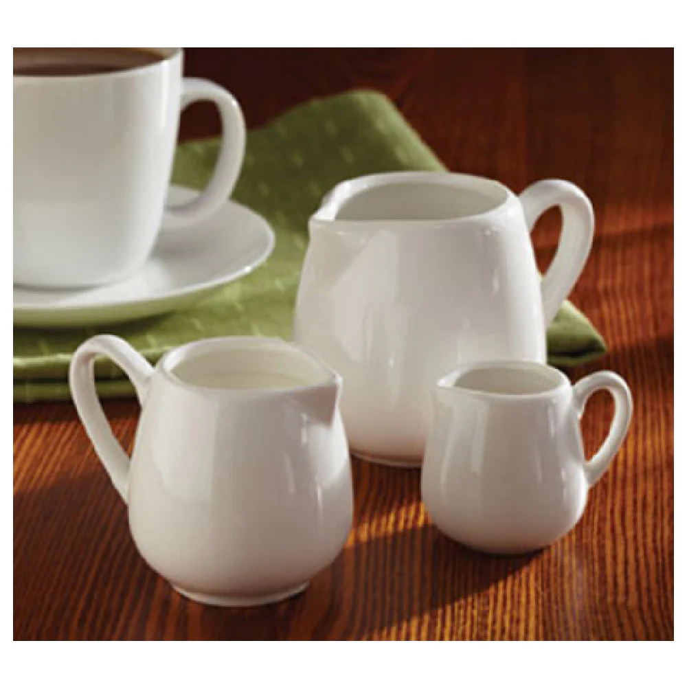 American Metalcraft PCR55 5-1/2 Oz Creamer with Handle Porcelain White