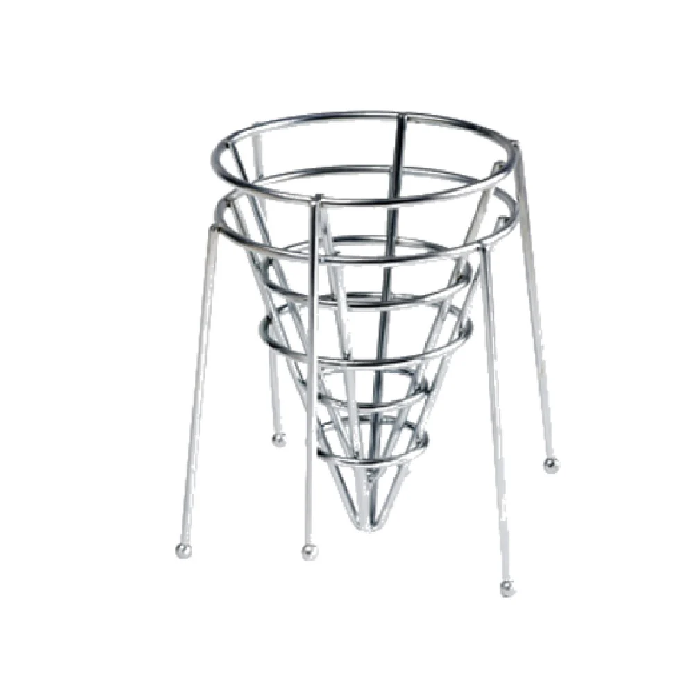 GET Enterprises 4-83888 5 Inch Diameter Fry Cone Basket Stainless Steel Stackable