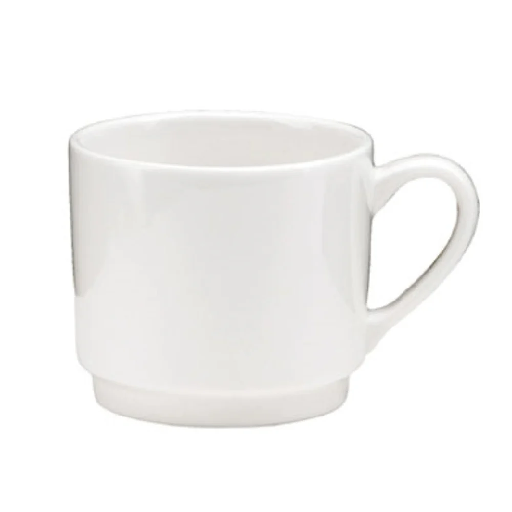 1880 Hospitality F1400000530 9 Oz Cup Stackable Handled Bone White Porcelain