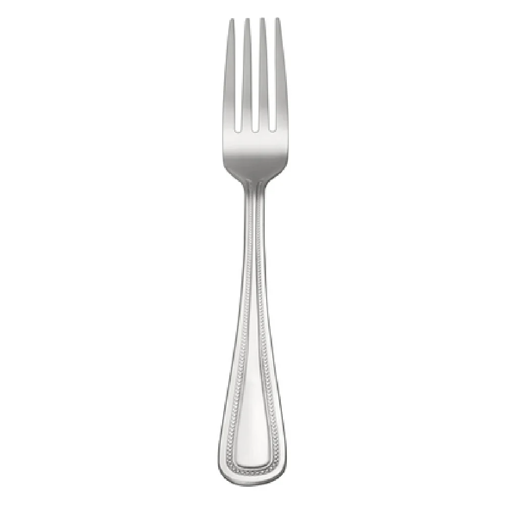 CAC China 3008-05 7-3/8 Inch Heavy Weight Black Pearl Dinner Fork Stainless Steel
