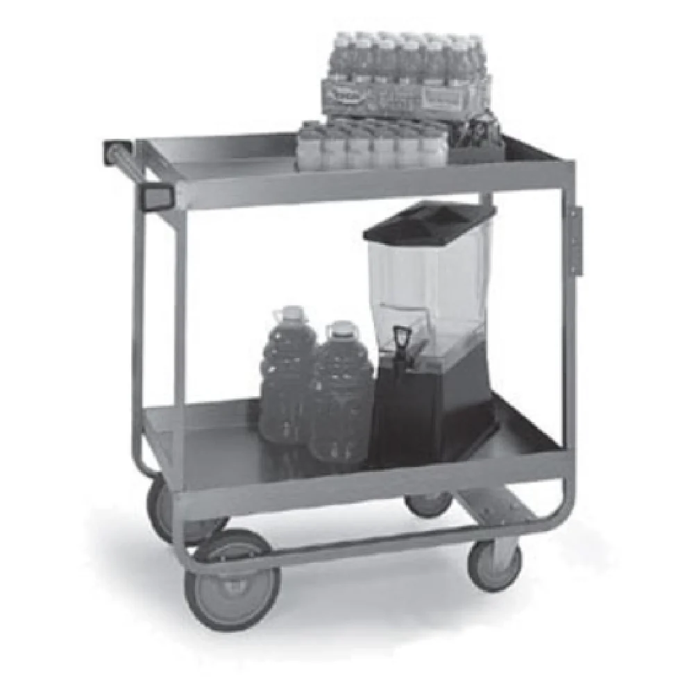 Lakeside 727 38 Inch Heavy Duty Deep Shelf Utility Cart 2-tier Stainless Steel with Bumpers Lakeside 727 38 Inch Heavy Duty Deep Shelf Utility Cart 2-tier Stainless Steel with Bumpers