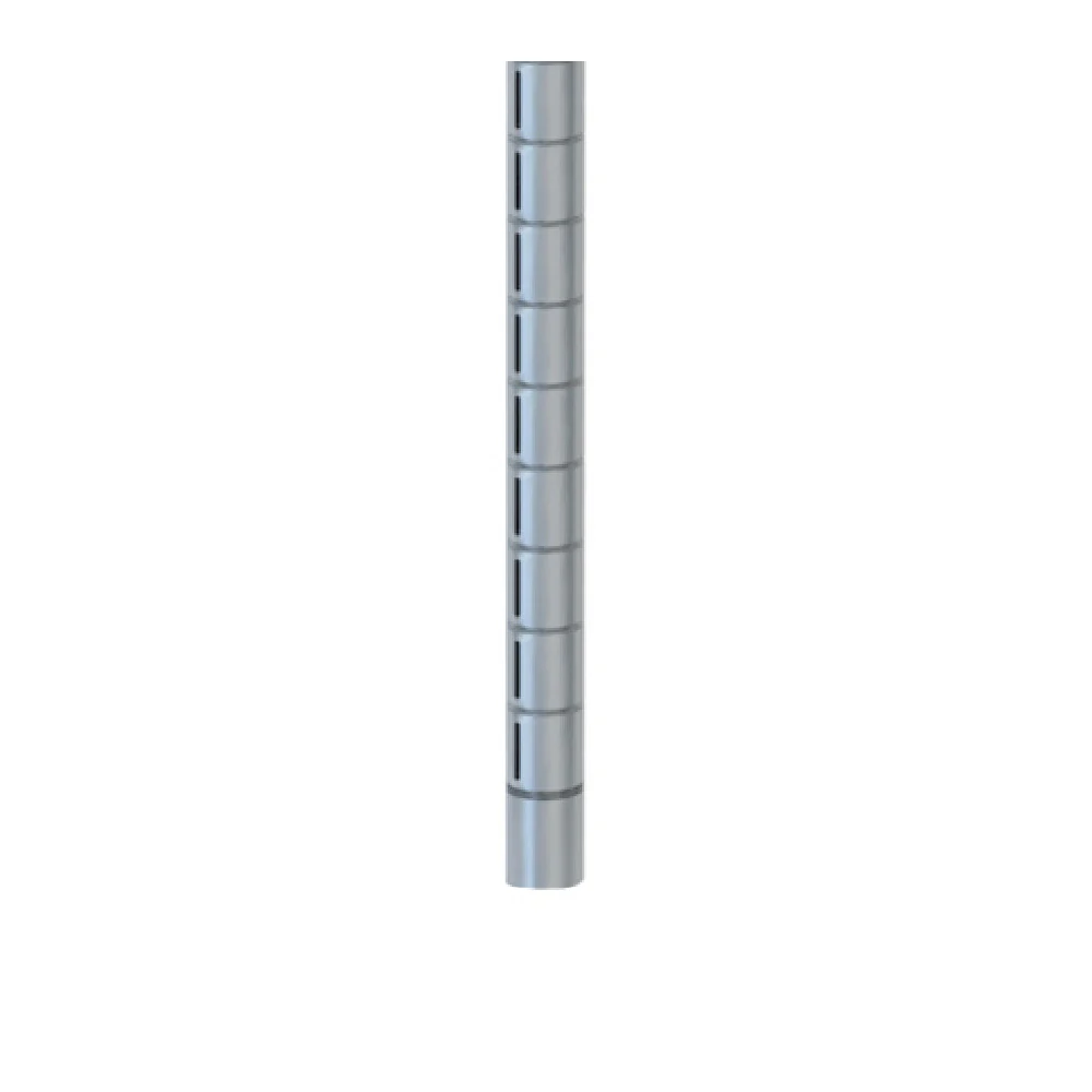 Metro 74UPQ 74-5/8 Inch Mobile Post with 1 Inch Slot Intervals Zinc Metro 74UPQ 74-5/8 Inch Mobile Post with 1 Inch Slot Intervals Zinc