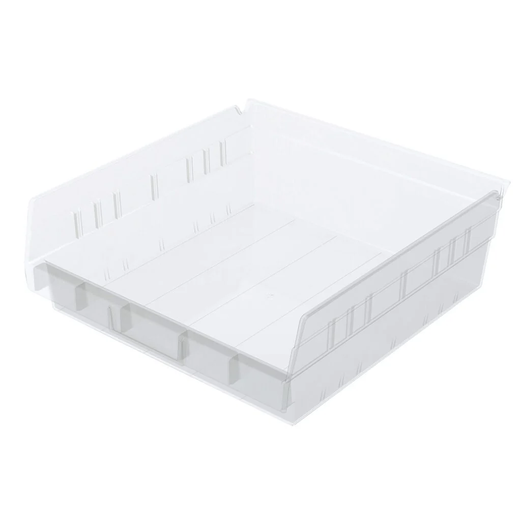Metro MB30170CLN 12 Inch Clear Shelf Bin Nesting with Storage Solution Metro MB30170CLN 12 Inch Clear Shelf Bin Nesting with Storage Solution