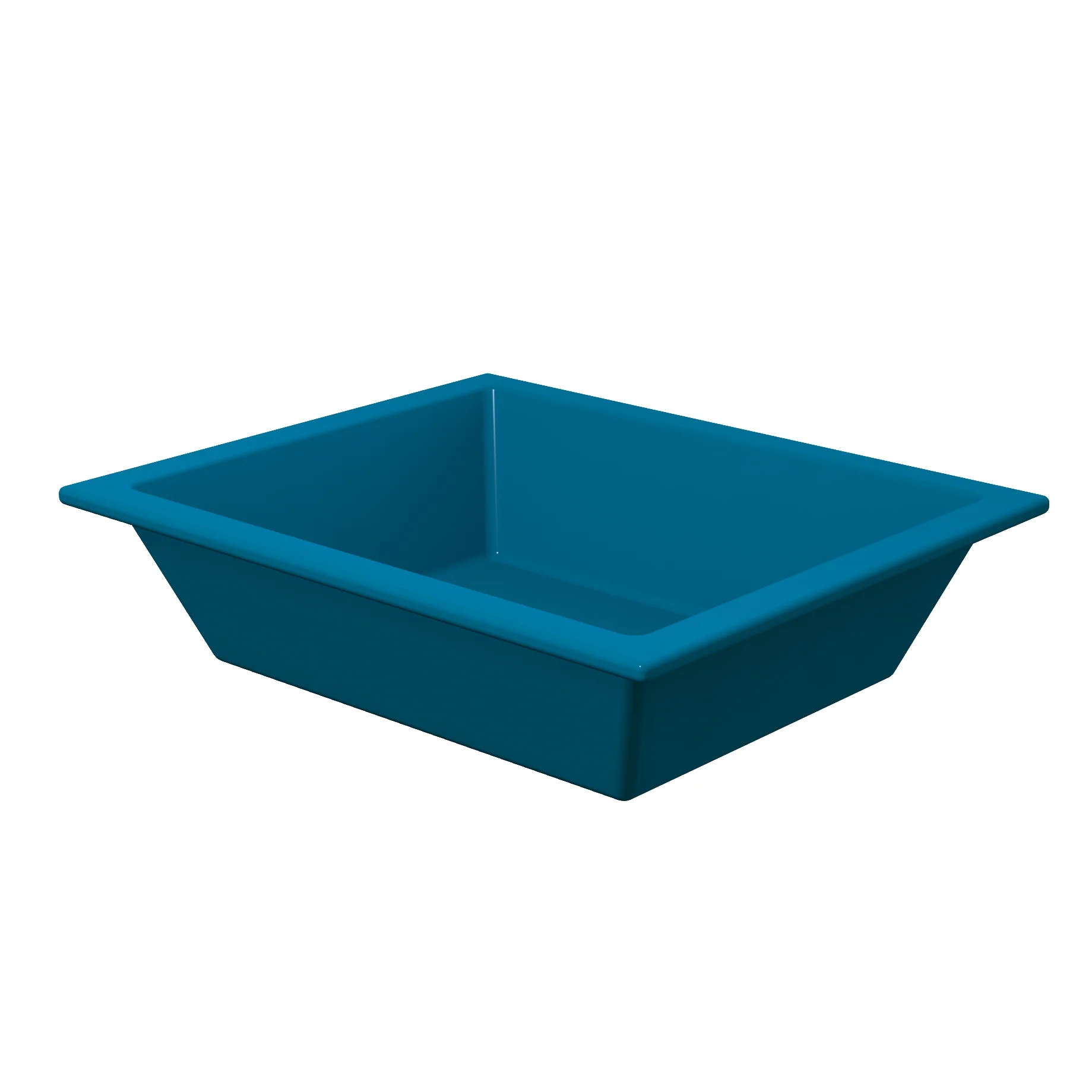 Tablecraft CW1799SBL 10 Inch Cold Holding Food Pan 3-1/2 Quarts with Duracoat Aluminum Sky Blue Finish