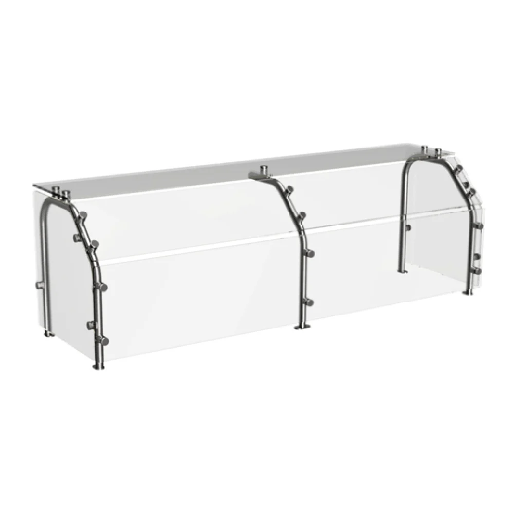 Atlas Metal CSG-5A 77-3/8 Inch Custom Sneeze Guard Tempered Glass and Stainless Steel Atlas Metal CSG-5A 77-3/8 Inch Custom Sneeze Guard Tempered Glass and Stainless Steel
