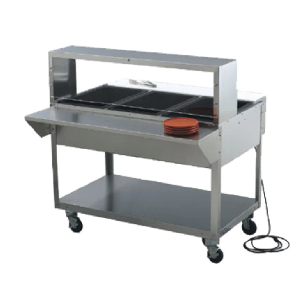 Vollrath 38055 76 Inch ServeWell Single Deck Cafeteria Breath Guard Stainless Steel with Plexi Vollrath 38055 76 Inch ServeWell Single Deck Cafeteria Breath Guard Stainless Steel with Plexi