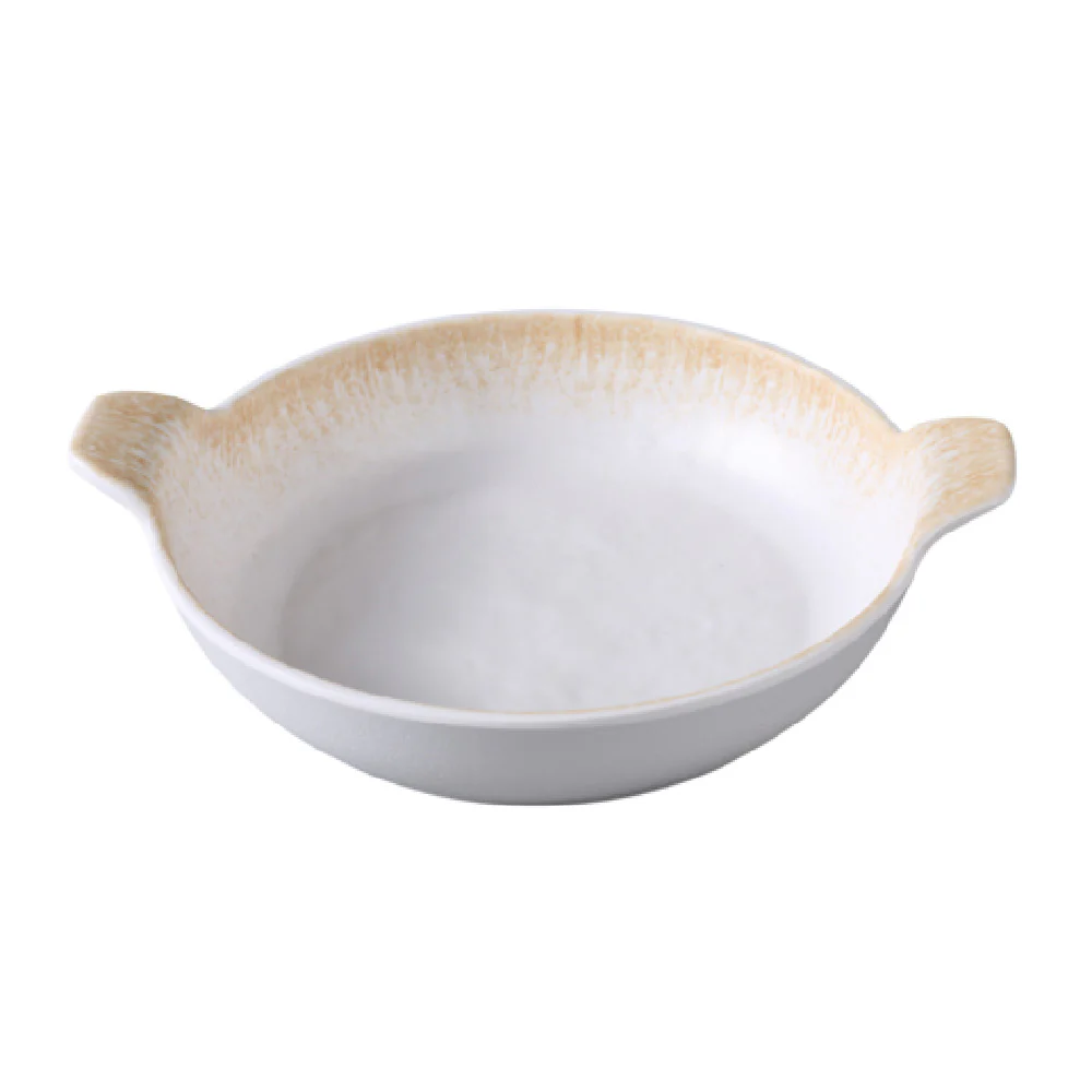 Yanco OP-709 25 Oz 9 1/8 Inch Round Bowl with Ear Two Tone Matte Melamine Case of 24 Yanco OP-709 25 Oz 9 1/8 Inch Round Bowl with Ear Two Tone Matte Melamine Case of 24