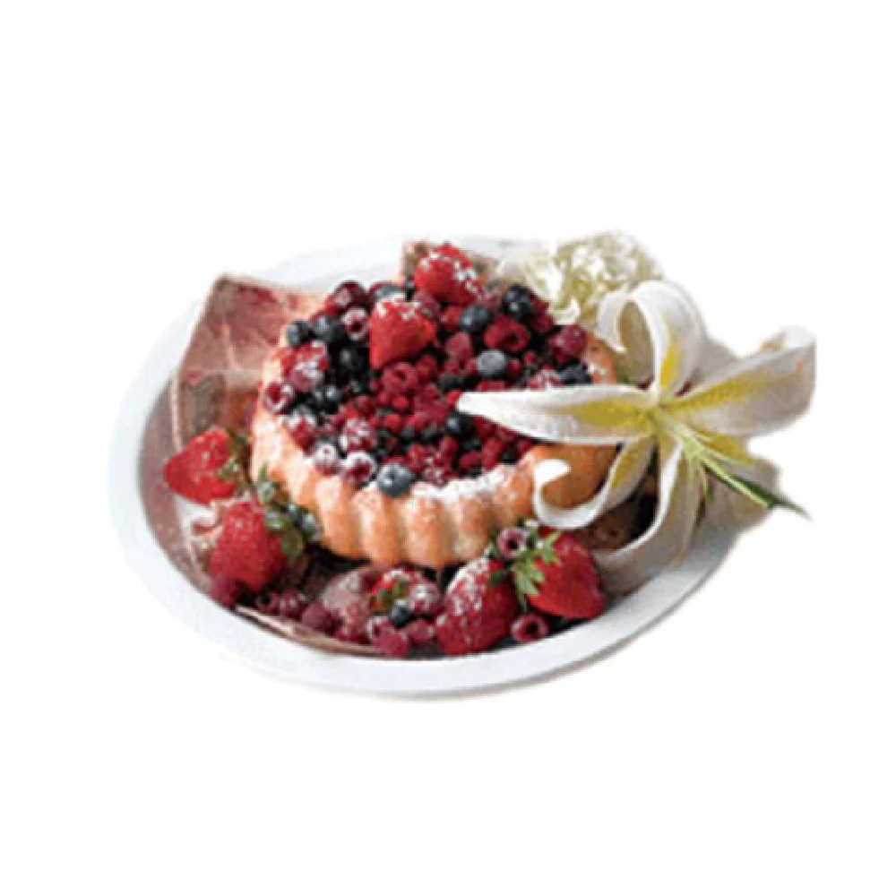 Bon Chef 2450TANGREVISION 13 Inch Ceramic-look Plate Aluminum Sandstone Tangerine