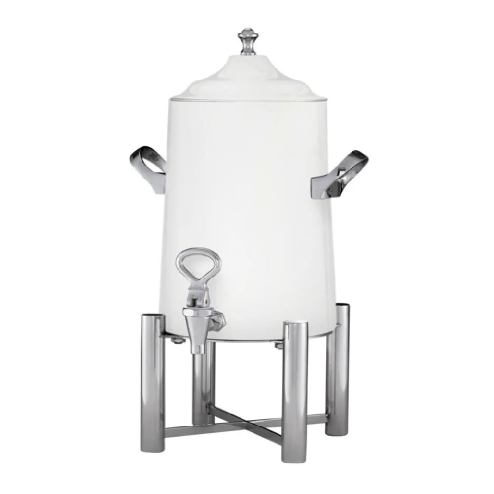 Steelite DW41WTVACWTSS 1 1/2 Gallon Vacuum Insulated Coffee Chafer Urn White and Stainless Steel Steelite DW41WTVACWTSS 1 1/2 Gallon Vacuum Insulated Coffee Chafer Urn White and Stainless Steel