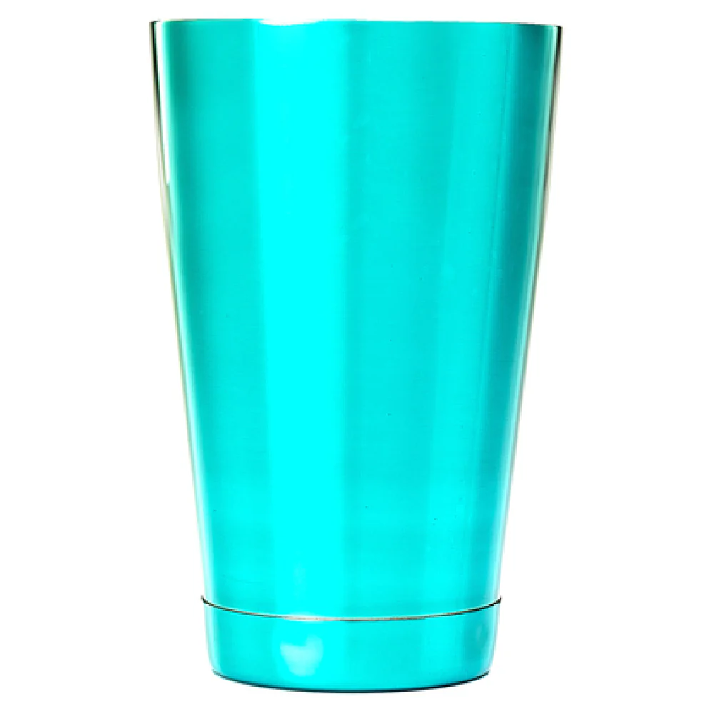 Mercer Culinary M37083TL 18 Oz Bar Cocktail Shaker with Teal Finish Stainless Steel Core Mercer Culinary M37083TL 18 Oz Bar Cocktail Shaker with Teal Finish Stainless Steel Core