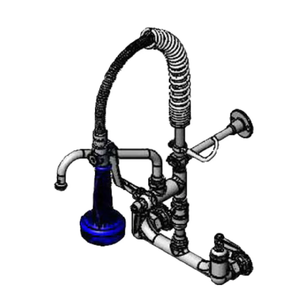 T&S Brass MPQ-8WLV-08-CR EasyInstall Mini Pre-Rinse Units Wall Mount 8
