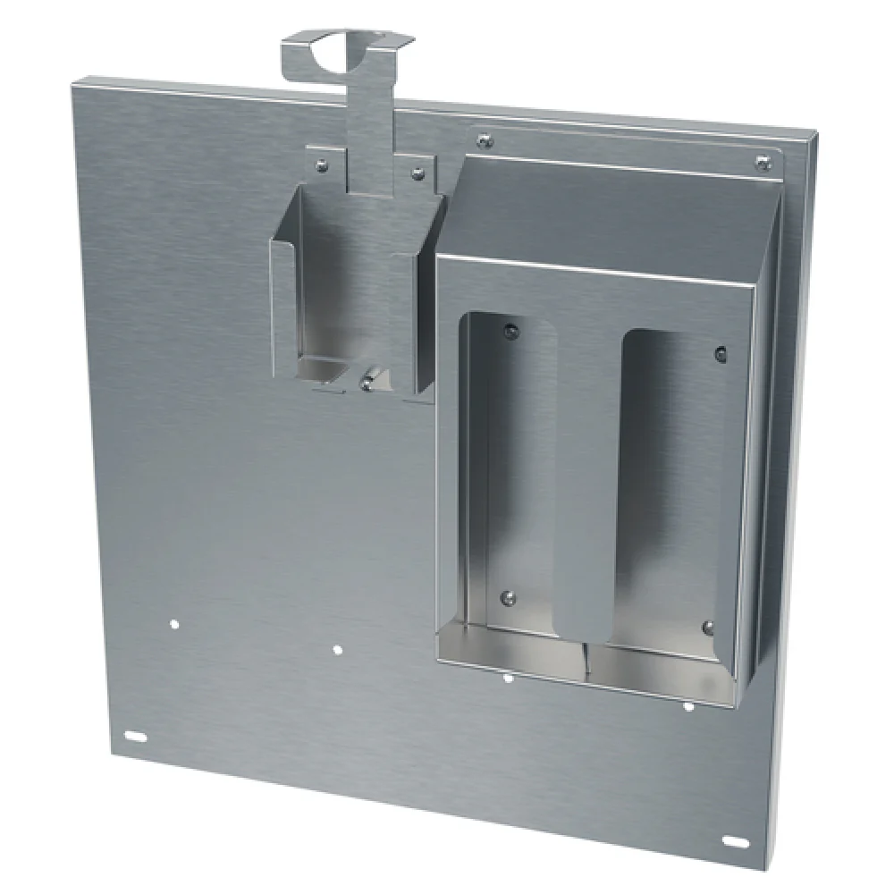 T&S Brass TPS1000-BS1 19.69 Inch Hand Sink stainless steel with soap dispenser and paper towel holder