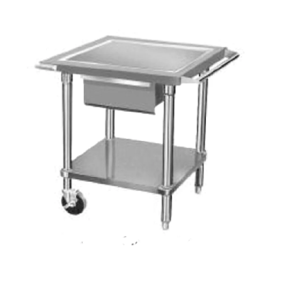 Advance Tabco AG-MP-30 30 Inch Mobile Equipment Stand with Counter Top Edge Stainless Steel