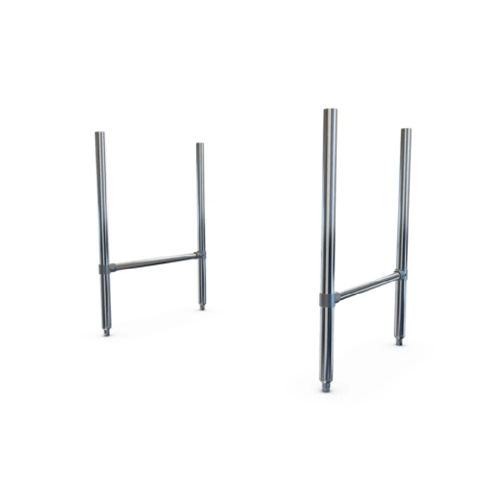 NBR Equipment SLSH-1218 18 Inch 16 Gauge Crossbrace Sink Leg Set Stainless Steel
